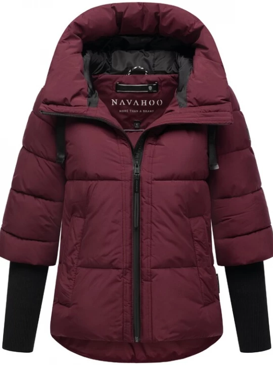 Foto van product NAVAHOO Winterjas 'Lotusherz XIV' bordeaux / zwart