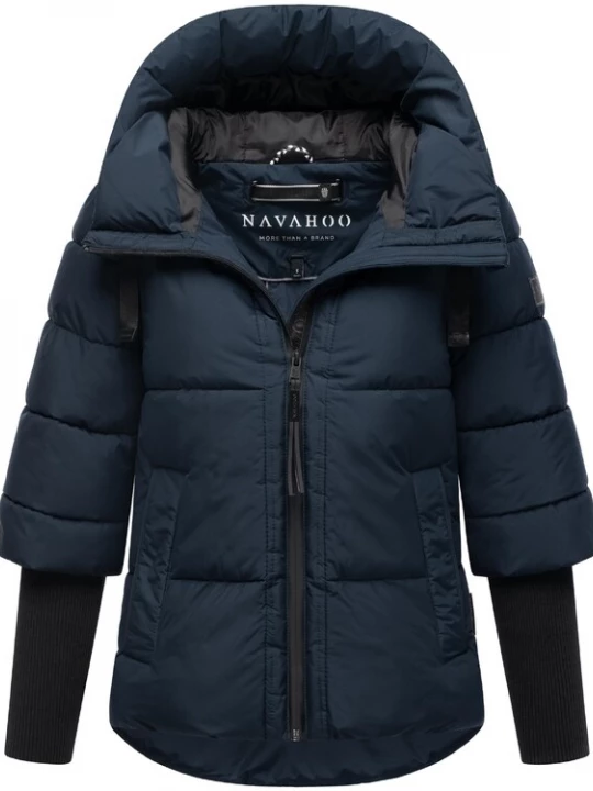 Foto van product NAVAHOO Winterjas 'Lotusherz XIV' navy / zwart