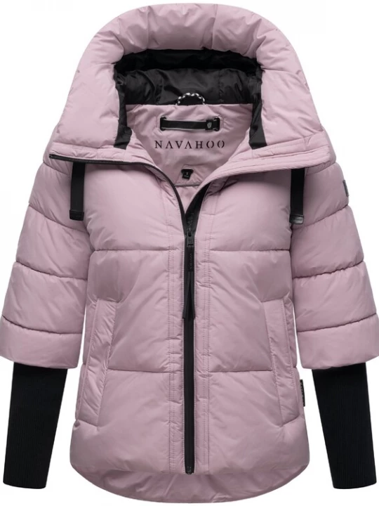 Foto van product NAVAHOO Winterjas 'Lotusherz XIV' rosa / zwart
