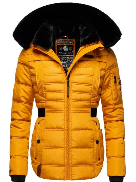 Foto van product NAVAHOO Winterjas 'Melikaa' geel / zwart