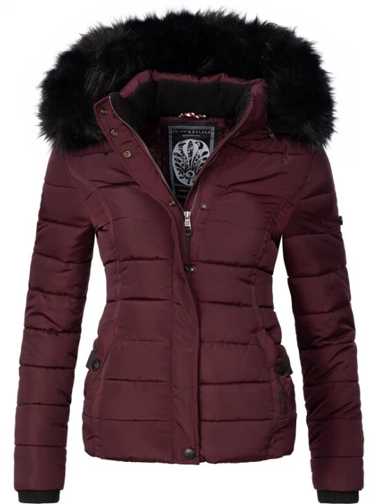 Foto van product NAVAHOO Winterjas 'Miamor' wijnrood / zwart