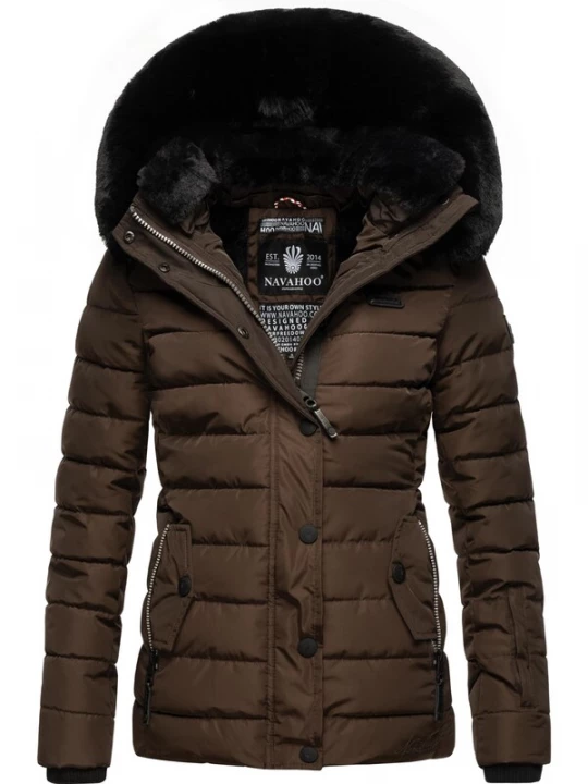 Foto van product NAVAHOO Winterjas 'Milianaa' bruin / zwart