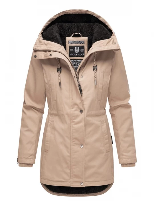 Foto van product NAVAHOO Winterjas 'N038 ' beige / zwart