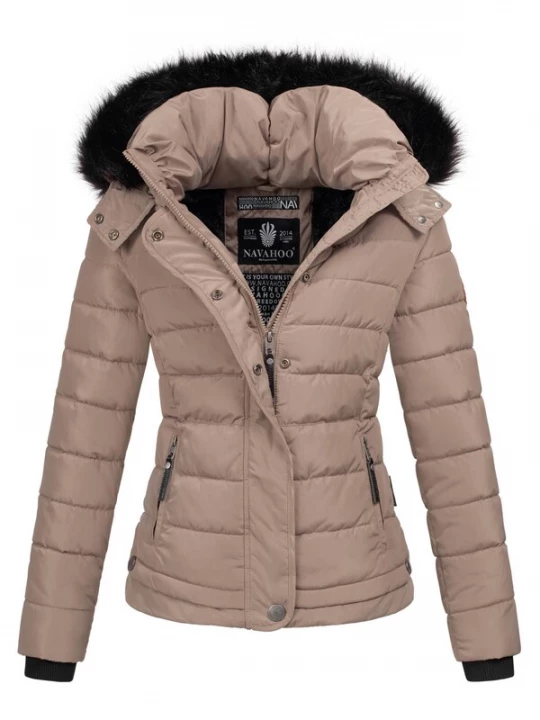 Foto van product NAVAHOO Winterjas taupe / zwart