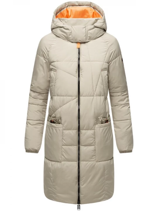 Foto van product NAVAHOO Wintermantel 'Bliblablubb 14' greige / oranje
