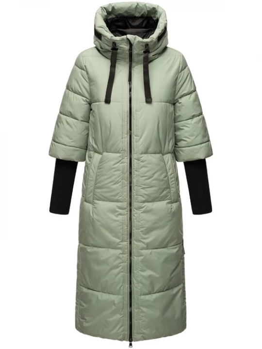 Foto van product NAVAHOO Wintermantel 'Ciao Miau XIV' pastelgroen / zwart