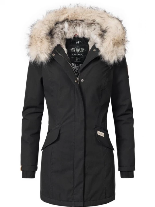 Foto van product NAVAHOO Wintermantel 'Cristal' beige / zwart