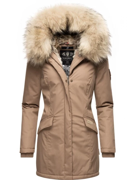 Foto van product NAVAHOO Wintermantel 'Cristal' lichtbruin / taupe