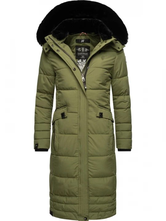 Foto van product NAVAHOO Wintermantel 'Fahmiyaa' kaki / zwart