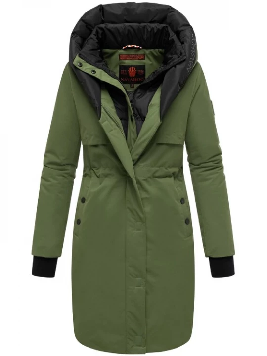 Foto van product NAVAHOO Wintermantel groen / zwart