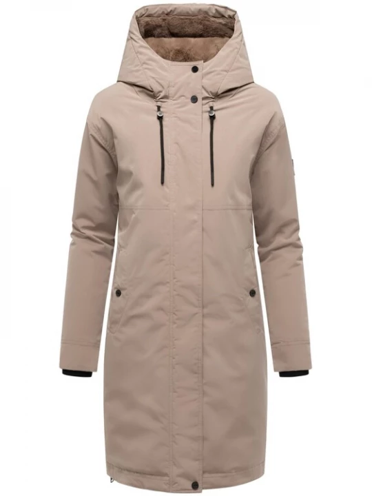Foto van product NAVAHOO Wintermantel 'Hageltanz 14' beige / zwart