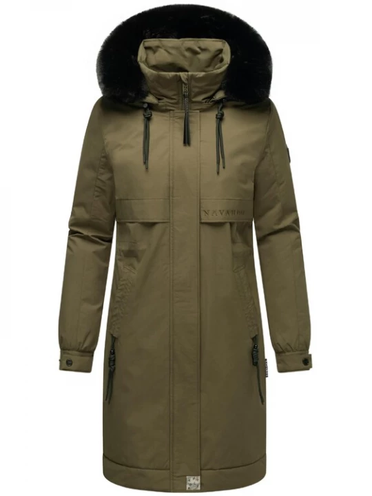 Foto van product NAVAHOO Wintermantel 'Kaltwetterretter 14' groen / zwart