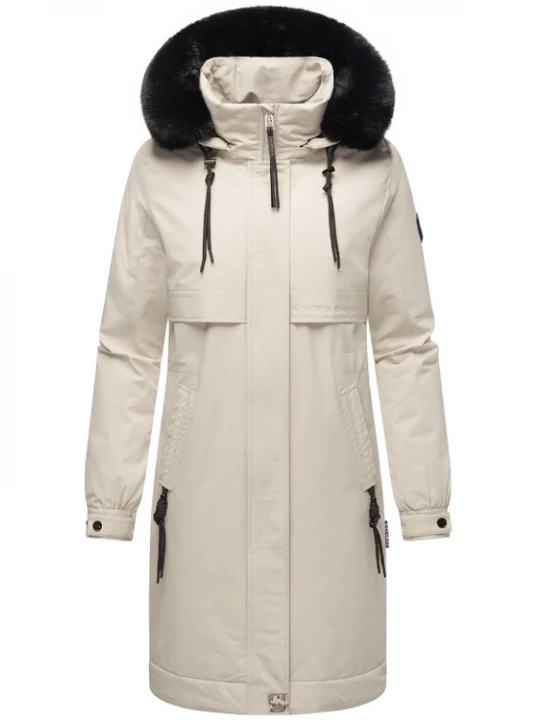 Foto van product NAVAHOO Wintermantel 'Kaltwetterretter' crème / zwart