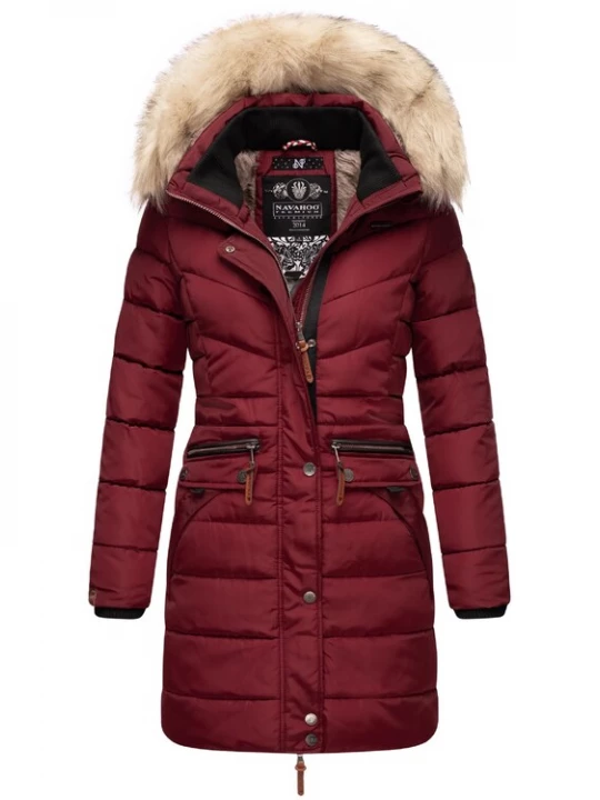Foto van product NAVAHOO Wintermantel 'Paula' beige / bordeaux