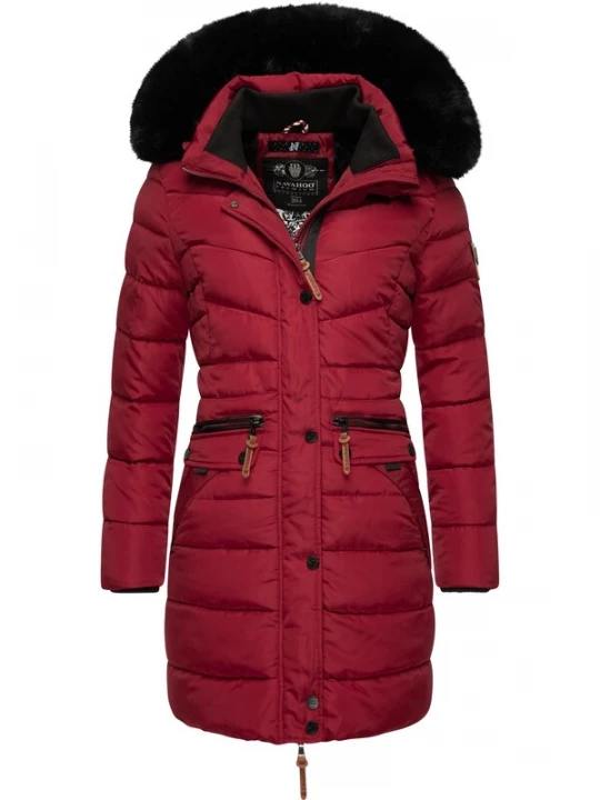 Foto van product NAVAHOO Wintermantel 'Paula' donkerrood / zwart