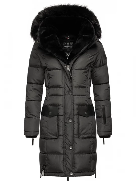 Foto van product NAVAHOO Wintermantel 'Sinja' antraciet / zwart