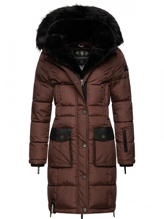 Foto van product NAVAHOO Wintermantel 'Sinja' chocoladebruin / zwart