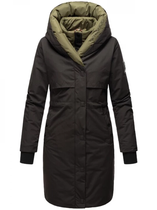 Foto van product NAVAHOO Wintermantel 'Snowelf' groen / zwart