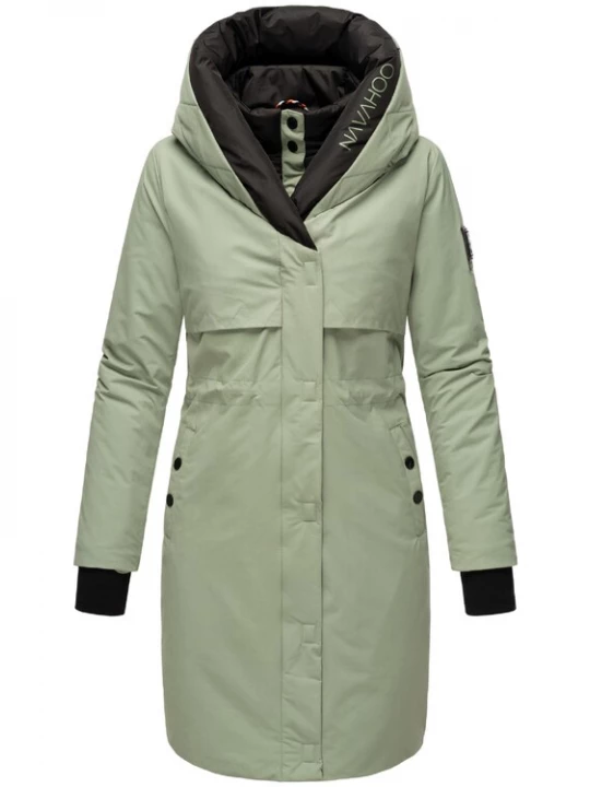 Foto van product NAVAHOO Wintermantel 'Snowelf' mintgroen / zwart
