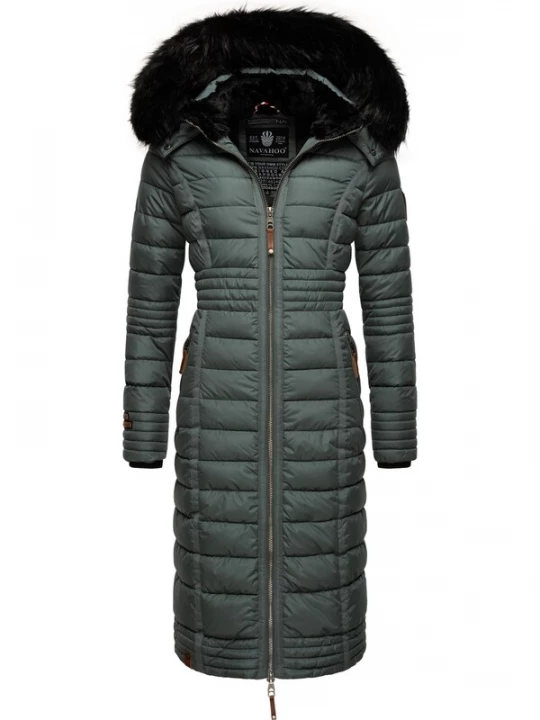 Foto van product NAVAHOO Wintermantel 'Umay' bruin / petrol / zwart