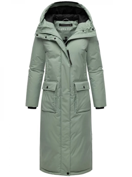 Foto van product NAVAHOO Wintermantel 'Wolkenfrost XIV' mintgroen / zwart