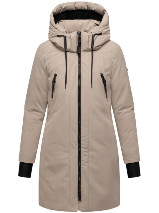 Foto van product NAVAHOO Wintermantel 'Zart 14' taupe / zwart