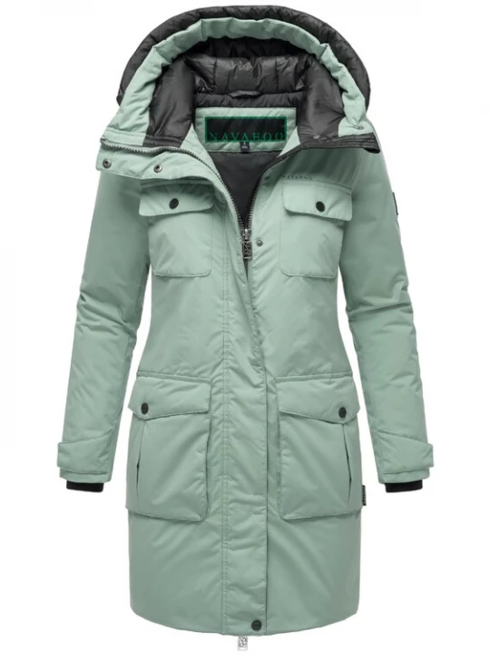 Foto van product NAVAHOO Winterparka 'Eissturm 14' mintgroen / zwart