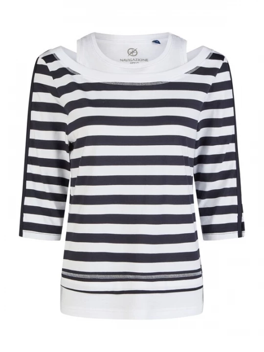 Foto van product Navigazione Shirt donkerblauw / natuurwit
