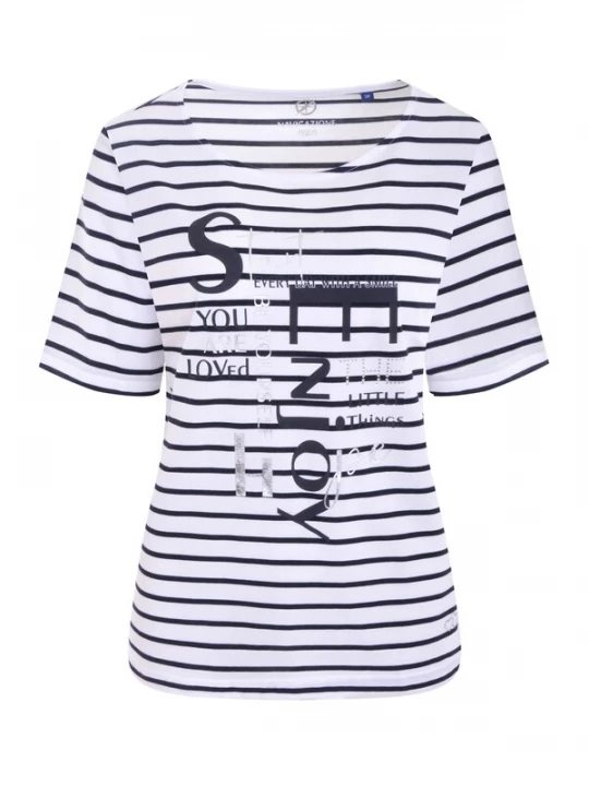 Foto van product Navigazione Shirt zwart / zilver / wit