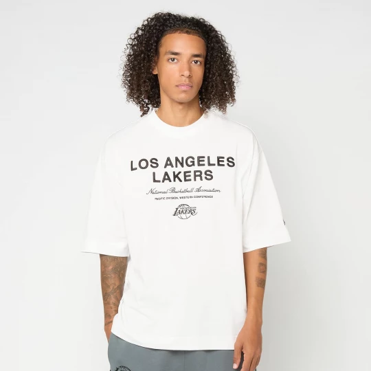 Foto van product NBA Linear Graphic Box Tee Los Angeles Lakers New Era wit