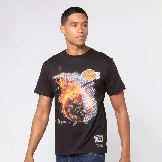 Foto van product NBA Los Angeles Lakers HWC Blaze Graphic Tee Mitchell & Ness zwart