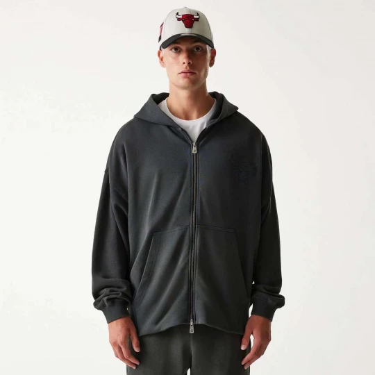 Foto van product NBA Washed Full Zip Chicago Bulls New Era zwart