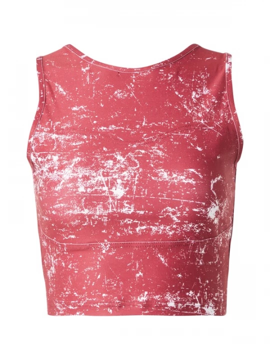 Foto van product NEBBIA Sporttop 'ROUGH GIRL' cranberry / zwart / wit
