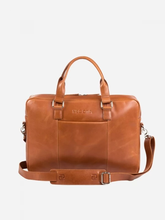 Foto van product NEGOTIA Leather Laptoptas 'Sorel' bruin