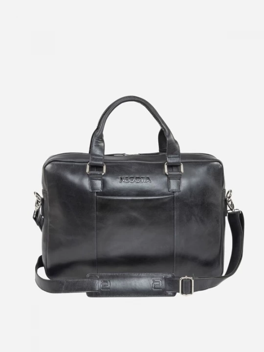Foto van product NEGOTIA Leather Laptoptas 'Sorel' zwart