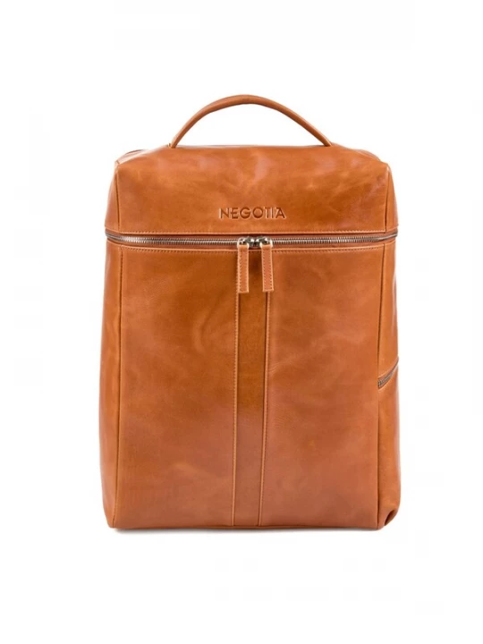 Foto van product NEGOTIA Leather Rugzak 'Kova' bruin