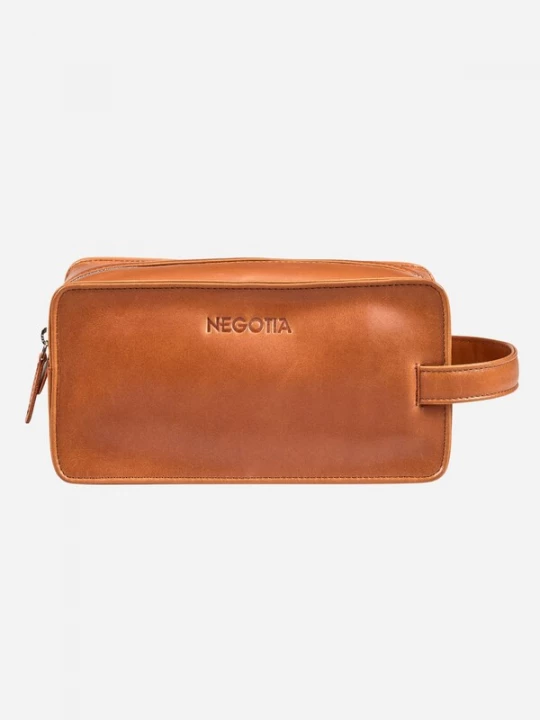 Foto van product NEGOTIA Leather Toilettas 'Caldre' bruin