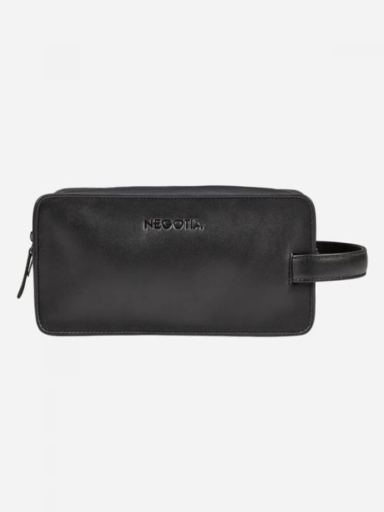 Foto van product NEGOTIA Leather Toilettas 'Caldre' zwart