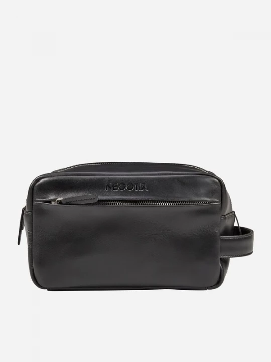 Foto van product NEGOTIA Leather Toilettas 'Mori' zwart