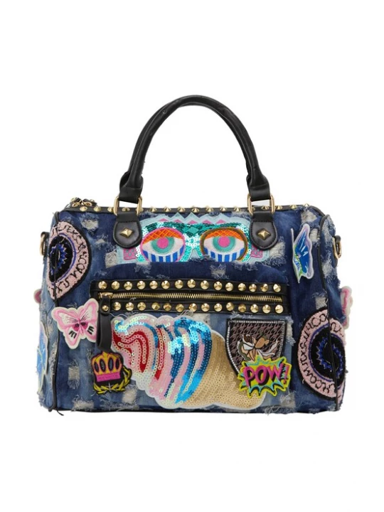 Foto van product nelice Handtas blauw denim / gemengde kleuren