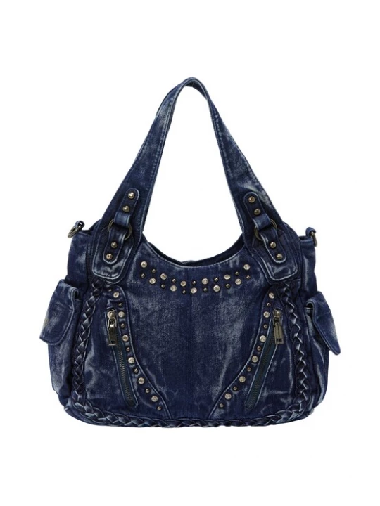 Foto van product nelice Schoudertas blauw denim