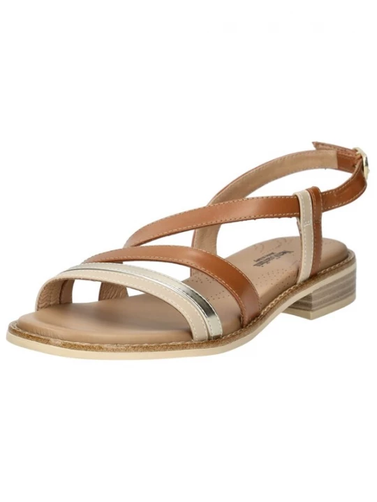 Foto van product Nero Giardini Sandalen met riem beige / bruin / zilver