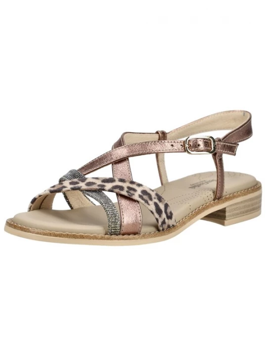 Foto van product Nero Giardini Sandalen met riem crème / donkerbeige / zwart