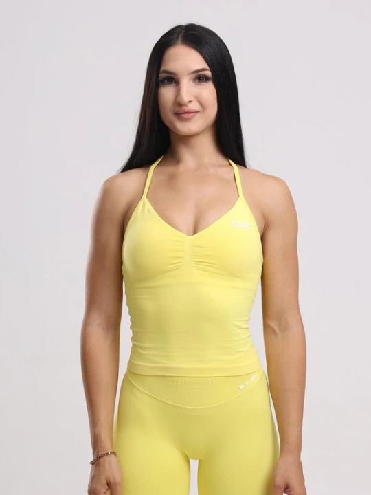 Foto van product neverover Sporttop 'Hue Halter Seamless Top' geel
