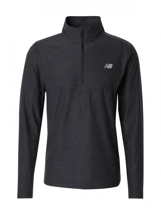 Foto van product new balance Functioneel shirt 'Space Dye' lichtgrijs / zwart gemêleerd