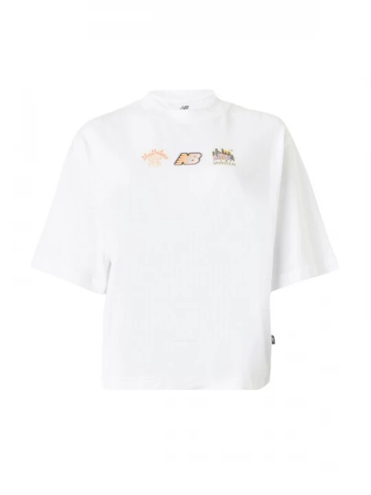 Foto van product new balance Shirt abrikoos / wit