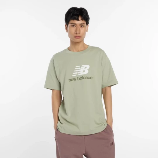 Foto van product new balance Shirt 'Athletics' olijfgroen / pastelgroen / wit