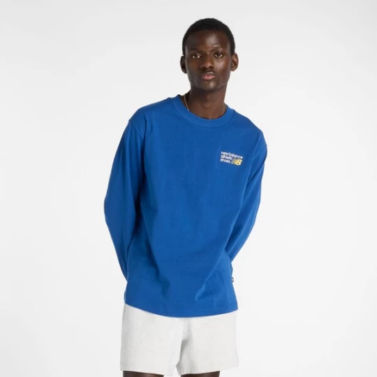 Foto van product new balance Shirt blauw / citroen / wit