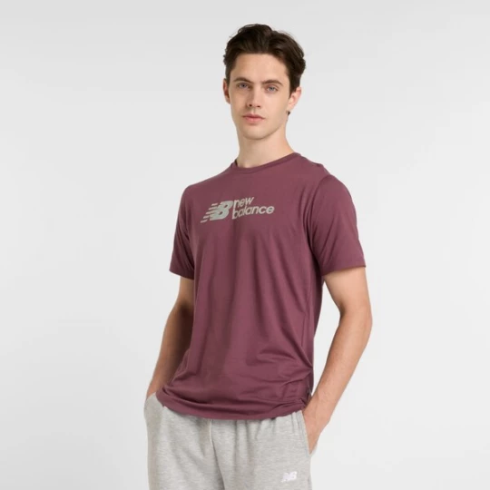 Foto van product new balance Shirt 'Heathertech' grijs / bessen