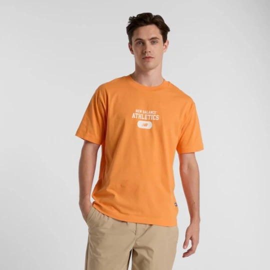 Foto van product new balance Shirt 'Heritage' oranje / wit
